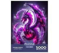 Dragon Jigsaw Puzzles Puzzle for Adults Kids. 1000 Piece Mysterious creatures Impossible Challenge Toy Educational Game Home Decoration for Educational Games Gifts 38x26cm/1000pcs