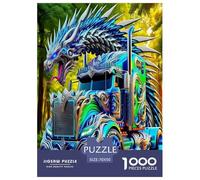 Dragon Jigsaw Puzzles Puzzle for Adults Kids. 1000 Piece Mysterious creatures Impossible Challenge Toy Educational Game Home Decoration for Educational Games Gifts 70x50cm/1000pcs