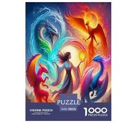 Dragon Jigsaw Puzzles Puzzle for Adults Kids. 1000 Pieces Mysterious creatures Impossible Challenge Toy Educational Games Home Decoration for Adults& Kids Age 14 Years Up 38x26cm/1000pcs