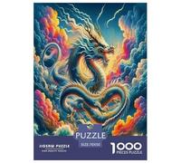 Dragon Jigsaw Puzzles Puzzle for Adults Kids. 1000 Pieces Mysterious creatures Impossible Challenge Toy Educational Game Home Decoration for Educational Games Gifts 70x50cm/1000pcs