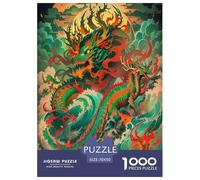 Dragon Jigsaw Puzzles Puzzles for Adults Kids. 1000 Pieces Mysterious creatures Impossible Challenge Toy Educational Game Home Decoration for Educational Games Gifts 70x50cm/1000pcs