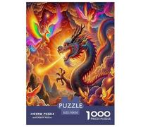 Dragon Jigsaw Puzzles Puzzles for Adults Kids. 1000 Pieces Mysterious creatures Impossible Challenge Toy Educational Game Home Decoration for Educational Games Gifts 70x50cm/1000pcs