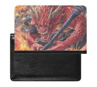Dragon Jujutsu Warriors Slim Passport Holder Credit Card Cover Travel Essentials Wallet