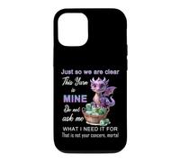 Dragon Just So We Are Clear This Yarn Is Mine Funny Knitting Case for iPhone 12/12 Pro