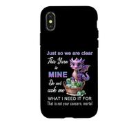 Dragon Just So We Are Clear This Yarn Is Mine Funny Knitting Case for iPhone X/XS
