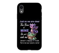 Dragon Just So We Are Clear This Yarn Is Mine Funny Knitting Case for iPhone XR