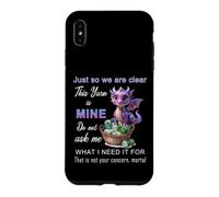 Dragon Just So We Are Clear This Yarn Is Mine Funny Knitting Case for iPhone XS Max