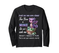 Dragon Just So We are Clear This Yarn is Mine Funny Knitting Long Sleeve T-Shirt