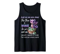 Dragon Just So We are Clear This Yarn is Mine Funny Knitting Tank Top