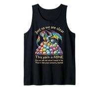 Dragon Just So We are Clear This Yarn is Mine Funny Knitting Tank Top