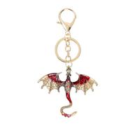 Dragon Keyring - Forth Wing Merch, Retro Hip-Hop Style Dragon Keyring with Gemstones, Alloy Chinese Dragons Pendant, Fantasy Dinosaur Jewelry for Women Man, Cute Dragons Key Chain for Bag Wallet Gift