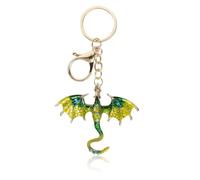 Dragon Keyring - Forth Wing Merch, Retro Hip-Hop Style Dragon Keyring with Gemstones, Alloy Chinese Dragons Pendant, Fantasy Dinosaur Jewelry for Women Man, Cute Dragons Key Chain for Bag Wallet Gift