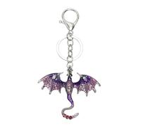 Dragon Keyring - Forth Wing Merch, Retro Hip-Hop Style Dragon Keyring with Gemstones, Alloy Chinese Dragons Pendant, Fantasy Dinosaur Jewelry for Women Man, Cute Dragons Key Chain for Bag Wallet Gift