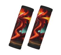 Dragon King in Fire 2 Pack Luggage Handle Wraps for Suitcase Cover Grips for Carry on Bag Car Travel Accessories for Luggage