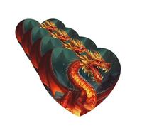 Dragon King in Fire Car Air Fresheners Cards Set of 4 Pieces Hanging Scented Cards for Wardrobe Bathroom Car Aromatherapy Tablets Rearview Mirror Pendant Car Fresheners Long Lasting