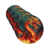 Dragon King in Fire Car Air Fresheners Cards Set of 4 Pieces Hanging Scented Cards for Wardrobe Bathroom Car Aromatherapy Tablets Rearview Mirror Pendant Car Fresheners Long Lasting