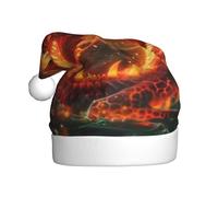 Dragon King in Fire Festive Christmas Hats for Adults - Cozy Santa Hat for Men Women New Year Party Supplies Red