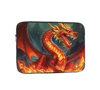 Dragon King in Fire Laptop Sleeve for Women Men, 15 Inch Waterproof Laptop Bag Lightweight Notebook Computer Cover Bag