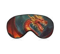 Dragon King in Fire Sleep Mask Eye Mask Eye Masks for Sleep Sleep Masks for Women Men Travel Eye Mask Adjustable Sleeping Mask Sleep Mask Blackout Cute Sleep Mask