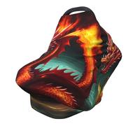 Dragon King in Fire Versatile full-print Stroller Chair Cover/Nursing Cover, specially designed for your baby