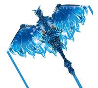Dragon Kite for Adults, kids, boy, Beginners, Beach,Large, Ages 8-12 Easy to Fly, Large Single Line(blue)