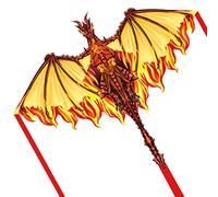 Dragon Kite for Adults, kids, boy, Beginners, Beach,Large, Ages 8-12 Easy to Fly, Large Single Line(red)