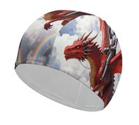 Dragon Knight Legend Swim Cap High Elasticity Anti Slip Waterproof Comfortable Swim Hat Bathing Cap for Men Women
