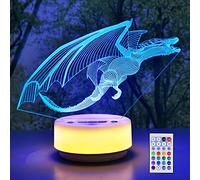 Dragon Lamp Dragon Night Light Kids Night Light,16 Colors with Remote 3D Optical Illusion Kids Lamp as a Pefect Gifts for Boys and Girls GOT on Birthday or Holiday