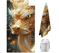 Dragon Large Beach Towels for Adults 60 x 30 inch, Yellow Microfibre Beach Towel, Swimming Towels for Adults Quick Dry Sand Free Lightweight Sweat for Travel, Pool, Holiday, Camping, Gym Sports 53-8