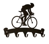 Dragon Laser Ltd., UK-Made Metal Wall Hook - Cyclist, Bicycle - Ideal for Keys, Dog Leads, Kitchen Utensils and Coats - Home Organiser Gift Idea, Cyclist Gift Idea