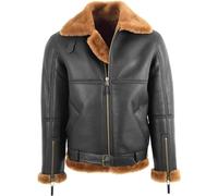 Dragon Leathers Experience winter comfort in our Men's B3 Bomber Jacket - a stylish aviator essential crafted with genuine shearling for ultimate warmth. (UK, Alpha, L, Regular, Regular, Brown)