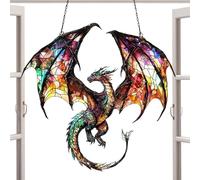 Dragon Light Catcher, Colorful Halloween Window Hanging Decoration, Fantasy-Themed Ornament Ideal for Home Indoor Outdoor Living, Balcony Display, Birthday Wedding Gift Women Collectors