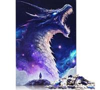 Dragon Lonely Jigsaw Puzzles Puzzle for Adults Kids. 1000 Piece Great Gifts Challenge Toy Educational Game Home Decoration for Educational Games Gifts 1000pcs (75x50cm)