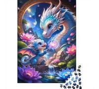 Dragon Lotus Waterfall 1000pcs Mini Puzzle For Family Challenging