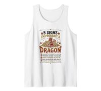 Dragon Lover Cute Funny Book Dragon Fantasy Tank Top