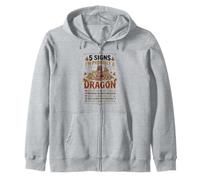 Dragon Lover Cute Funny Book Dragon Fantasy Zip Hoodie
