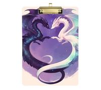 Dragon Lover Restaurant clipboard Hard Board for Nursing Student Trade Quest Size 9 x 12 Gold