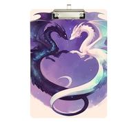 Dragon Lover Restaurant clipboard Hard Board for Nursing Student Trade Quest Size 9 x 12 Silver