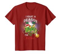 Dragon Lovers I Want A Dragon for Christmas Santa Dragon T-Shirt