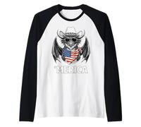 Dragon Magic Fantasy American Flag Bandana Cool Sunglasses Raglan Baseball Tee