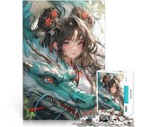 Dragon Maidens GraceJigsaw Puzzles for Adults 1000 Pieces Staycation Kill time Every Piece is Unique - Challenging Family Fun Game 38x26cm