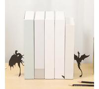 Dragon Metal Bookends Set of 2 Unique Gothic Style Metal Bookend with Rust Proof Spray Paint Dragon Book Corner Decoration Bookshelf Accessories Gifts for Books Lovers and Reading Enthusiasts