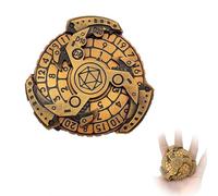 Dragon Metal DND Würfel - 7-in-1 Dice Spinner, Game Gift Box with Dungeon and Dragon, RPG Role Playing Desktop Game Gift (Ancient Gold)