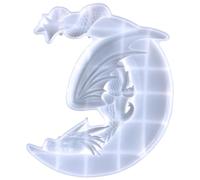 Dragon Mold Moon-Shaped Realistic 3D Dragon Resin Mold Easy Release DIY-Friendly Silicone Molds for Crafts, Wall Art, Home Decor