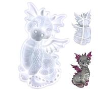 Dragon Molds, 20.7cm/8.1inch Silicone Cute Dragon Mold, Dinosaur Epoxy Resin Casting Moulds, DIY Dragon Craft Ornament Making Tool for Crafting Wall Decor