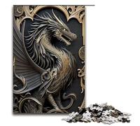 Dragon Monarch Art Deco JigsawPuzzle Pieces for Adults Jigsaw Puzzles Birthday Gift Idea Challenging Brain Teaser Game 1000 PCS(75x50cm)