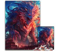 Dragon Monster Fury 1000 Pieces Puzzles for Adults Wooden Jigsaw Puzzles for Adults Brain Teaser & Home Decor, Perfect 50x75CM/19.68x29.52inch