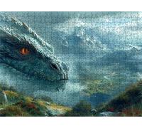 Dragon Mountain Range Puzzle - 1500 Piece Jigsaw Puzzles for Adults - The Back Features Printed Letter Guides - and The Pieces fit Together Snugly - Wooden Puzzles for Adults 34.3 X 22.4 Inch s7h-762