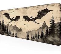 Dragon Mouse Mat 1000x400x3 mm Large Gaming Mouse Pad Black Keyboard Mat Stitched Edges, Non Slip Rubber Base, Waterproof Soft Cloth, Computer Accessories for Home Office Decor, Gifts PjY2656 0-H