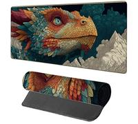 Dragon Mouse Mat 1600x800x3mm, Gaming Mouse Pad Snow Mountain, Large Desk Mat Non-Slip Rubber Base XXL Mousepad with Stitched Edge, Gaming Accessories Keyboard Mousepad, for PC Gamer, Laptop 4-2585